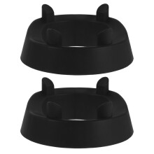 2Pcs Stable Fourcorner Football Stand Holder Black PP Ball Organizer