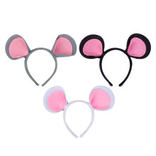 3Pcs Small Animal Ears Headband Felt Material Cute Mouse Ear Hairbands