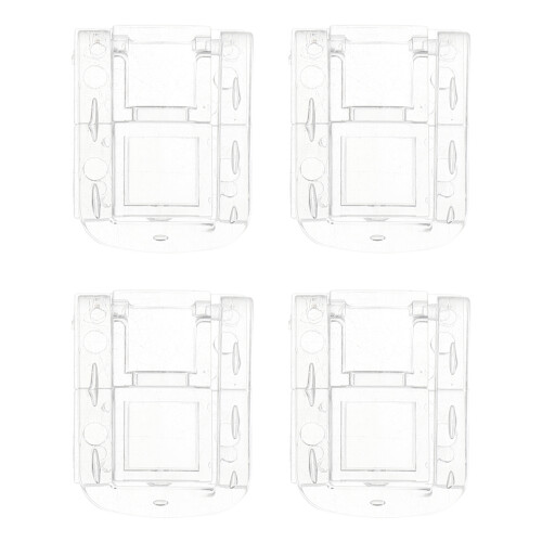 4Pcs Acrylic Mini Hinge Hasp Transparent No Drill Lock for Jewelry Box