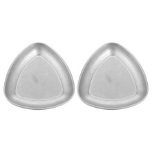 2Pcs Stainless Steel Coffee Bean Measuring Disks Silver Tray for Home