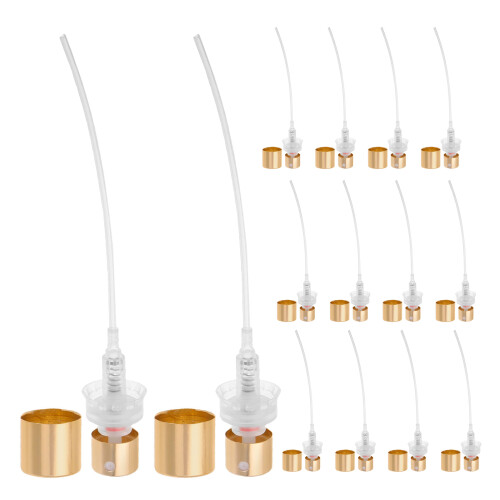 14Pcs Easy Install Gold Perfume Atomizer Pump Top Fine Mist Spray Cap