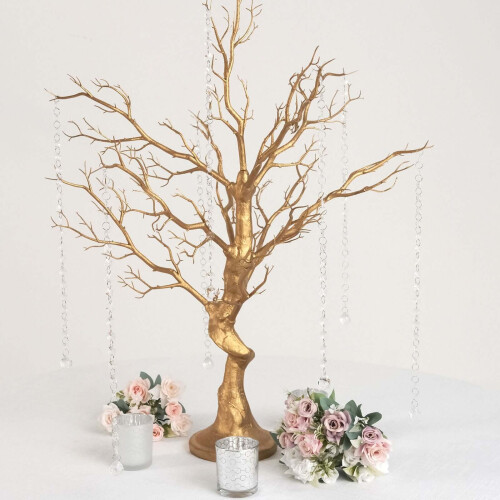Manzanita Centerpiece Tree with 8 Crystal Chains