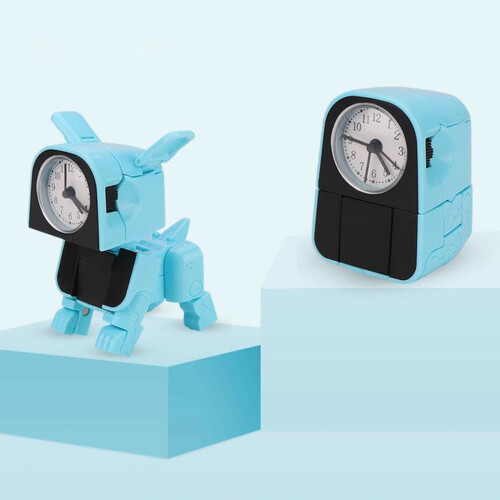 Robothund vækkeur – Transformerbart legetøj til børn 8-13