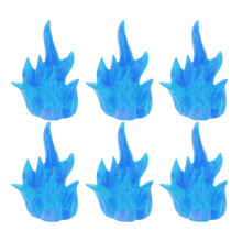 6Pcs Blue Realistic Flame Effect Miniature Fire Decor for Home Use