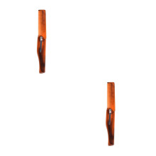 2Pcs Portable Folding Pocket Comb for Men Beard Hair Fine Tooth Brown