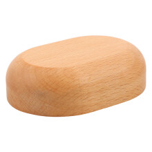 Natural Wood Pedestal Stand for Car Decor Beige Figurine Display