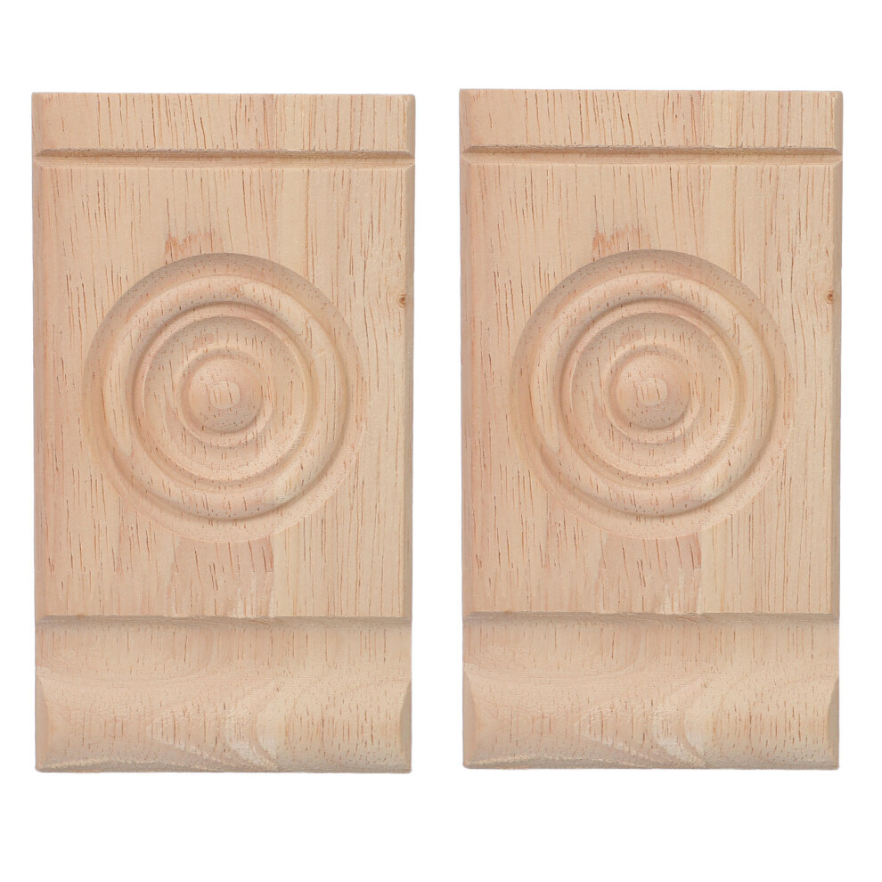 2Pcs Hand-Carved Wood Corbels Khaki Decorative Brackets For Cabinets 3752665604945