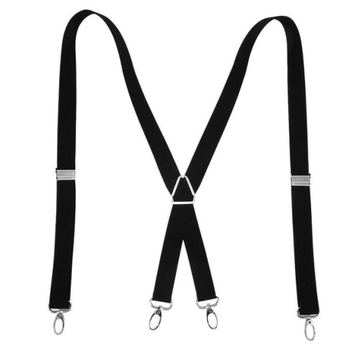 Τιράντες Snap Hooks για άνδρες, κατασκευή Y-back με ελαστική ταινία, συμπαγείς λεπτές