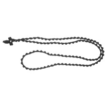 Handwoven Black Cross Pendant Necklace Durable Prayer Rope String