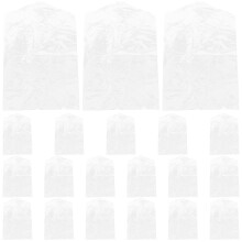 20Pcs Hanging Clothes Storage Bags Clear Plastic Dustproof Suit Covers