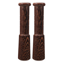 2Pcs Wooden Kitchen Tamper for Sauerkraut Fermentation Brown Masher
