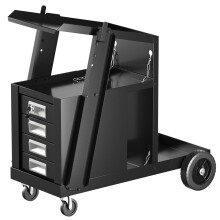 Svejsevogn med 4 skuffer & gasflaskeholder 71 x 38 x 71 cm sort