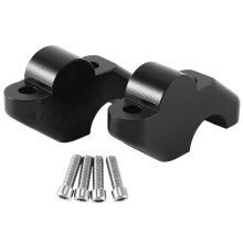 Motorcycle Handlebar Riser Drag Handle Bar Clamp Extend Adapter for Tuono 660 V4 900 Dorsoduro 2017-(Black)