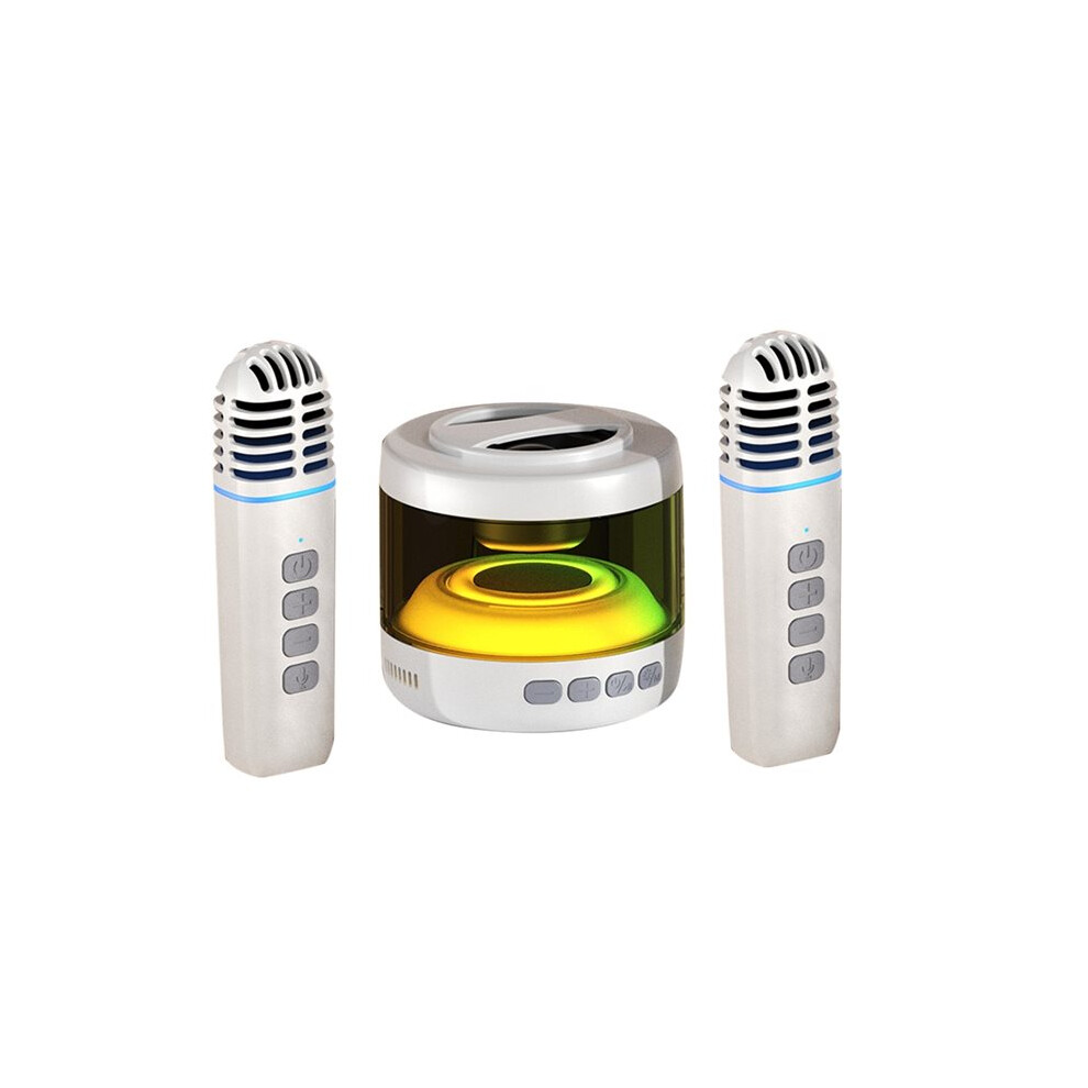 Magnetic Karaoke Microphone Speaker Machine For Home Ktv, Dormitory Singing, Portable Gift White 4711520353267
