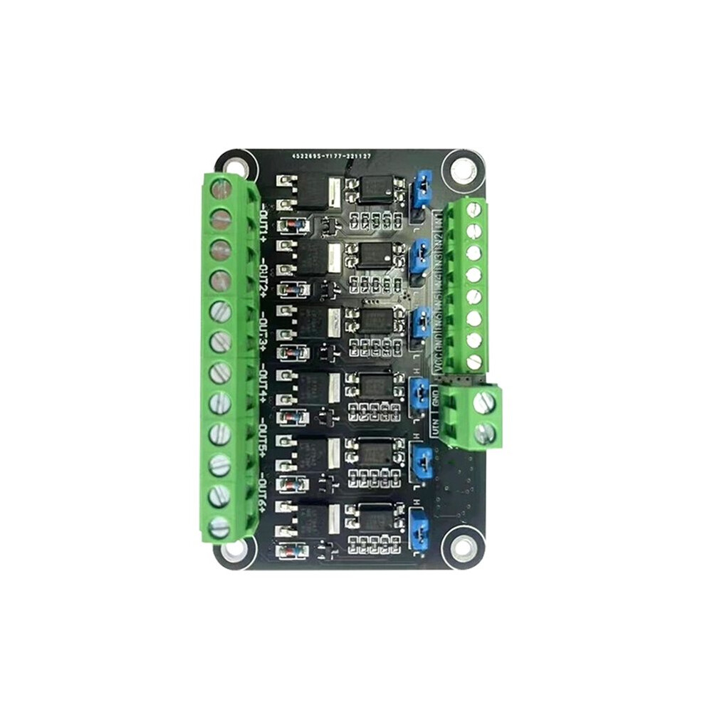 6 Channels Mos Module/Microcontroller Plc Amplifier Field-Effect Transistor/Optocoupler Isolation/Mos Driver Board 3.3V Light 6031612552520