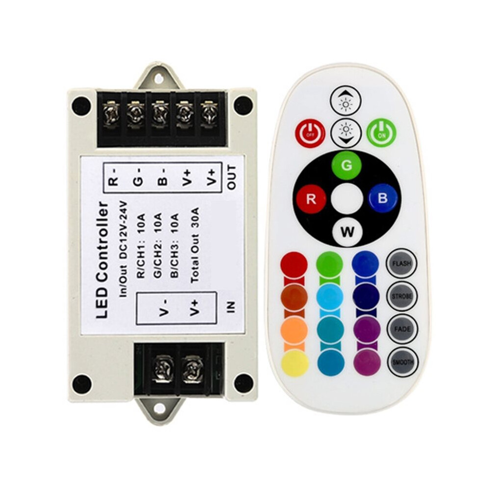 Compatible Led Controller For Rgb/Rgbw Strip S, 360W, Dc12-24V With 24Key Ir Remote B Light 4713155465780