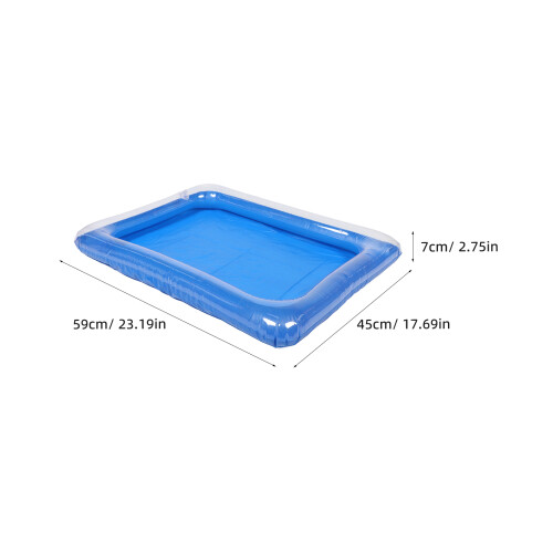 3Pièces Enfant Gonflable Portable Bleu En PVC Durable 1