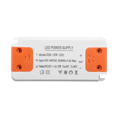 12V LED Driver Thin Constant Voltage Drive Power Supply 12W Input Suitable for Various LED Lamps
