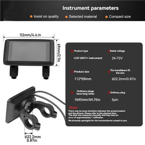 UKC1+ LCD Meter+Sine Wave/Square Wave Interchange Controller 48V-72V 80A Controller for E-Bike Electric Scooter