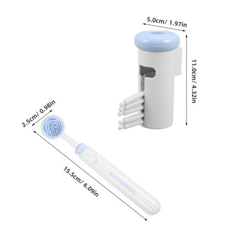 1Ensemble Grattoir Langue Silicone Doux Avec Têtes Remplaçables 1