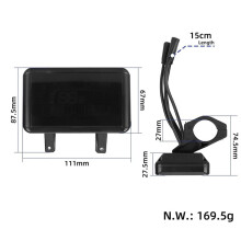 Xbot-T8 48V Messgerät für Zwheel ZRino 2022 Elektroroller LCD-Display