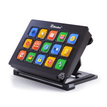 Mirabox HSV293 V3 Flow Deck Visual Klawiatura z Niestandardowymi Przyciskami, 15-Klawiszowy Ekran LCD, Konsola do Transmisji Strumieniowej na