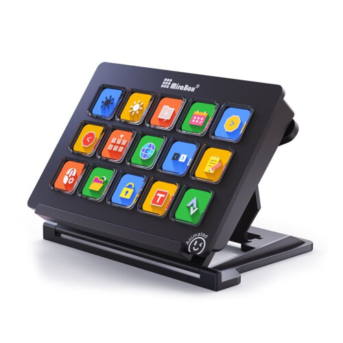 Mirabox HSV293 V3 Flow Deck Visual  Keyboard Custom Buttons 15-Key LCD Button Screen Live Streaming Console