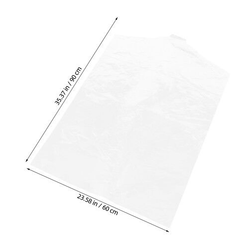 20Pcs Hanging Clothes Storage Bags Clear Plastic Dustproof Suit Covers 1