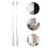 2Pcs Clear Acrylic Drapery Pull Rods for Curtains Sturdy Iron Handle 7
