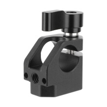 Camerabuisklem met 15 mm Rond Gat, Stangklem met 1/4" Anti-Torsie Positioneringsschroefdraad, Universele 15 mm Ronde Stang
