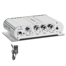 ST-838 HiFi 2.1-Kanals Slutsteg Stereo Basljudförstärkare RMS 20Wx2+40W Klass D Mediaspelare MP3 Bil Hem EU-Kontakt