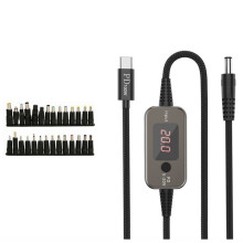 100W USB C to Power Boost Cable Type C to 5V/9V/12V/15V/20V Fast Charging Step- Converter Cord with Adapter