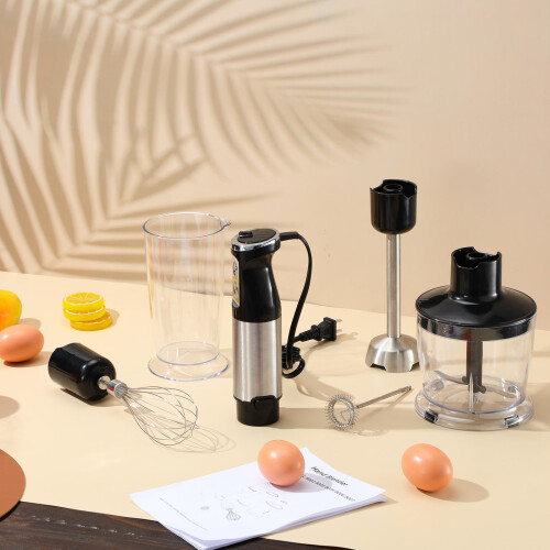 1Set Compact Plastic Metal Handheld Blender for Kitchen Soup Smoothies 2