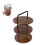 Space-Saving Wood Tiered Serving Stand for Pizza and Cake Display 4