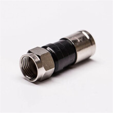 FType RG6 Compression Connector 75 Ohm Male Coax Straight Plug for Reliable Signal and Easy Install