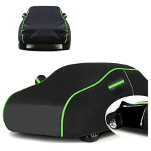Waterproof Outdoor Car Cover for Toyota Noah, Black Oxford Cloth, Reflective Strips, Zipper Access, All Seasons