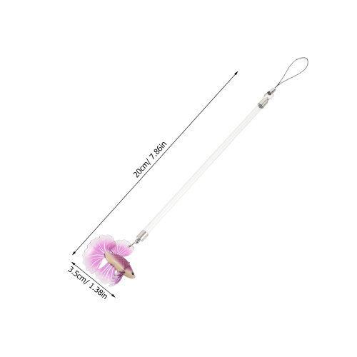 Interactive Violet Acrylic Betta Fish Training Stick for Tanks 1
