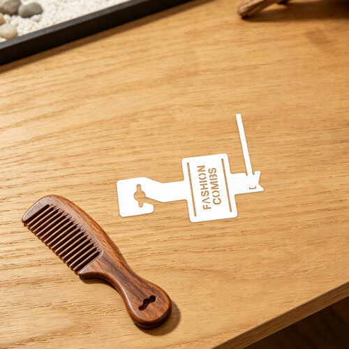 80Pcs PP Plastic Hanger Labels for Comb with Colored Self Lock Tie 2