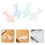 80Pcs PP Plastic Hanger Labels for Comb with Colored Self Lock Tie 6