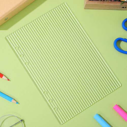 2Pcs Clear Acrylic A5 Planner Cover 6-Ring Loose Leaf Binder Shell 2