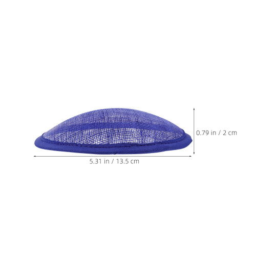 2Pcs Blue Linen Round Fascinator Base Stable Hat Maker Accessory 1