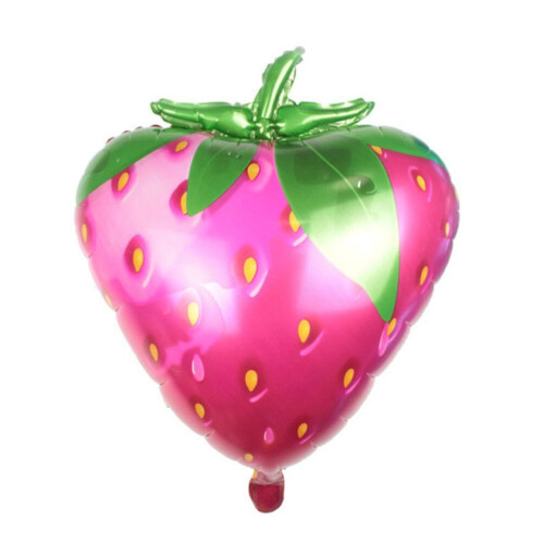 Balões metalizados de morango, 28 polegadas, pacote com 2 unidades 1