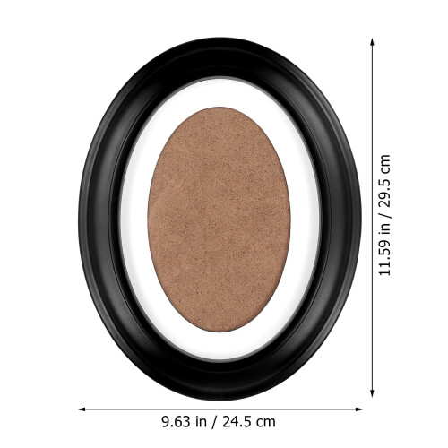 Oval Wooden Picture Frame 10 Inch Black 2