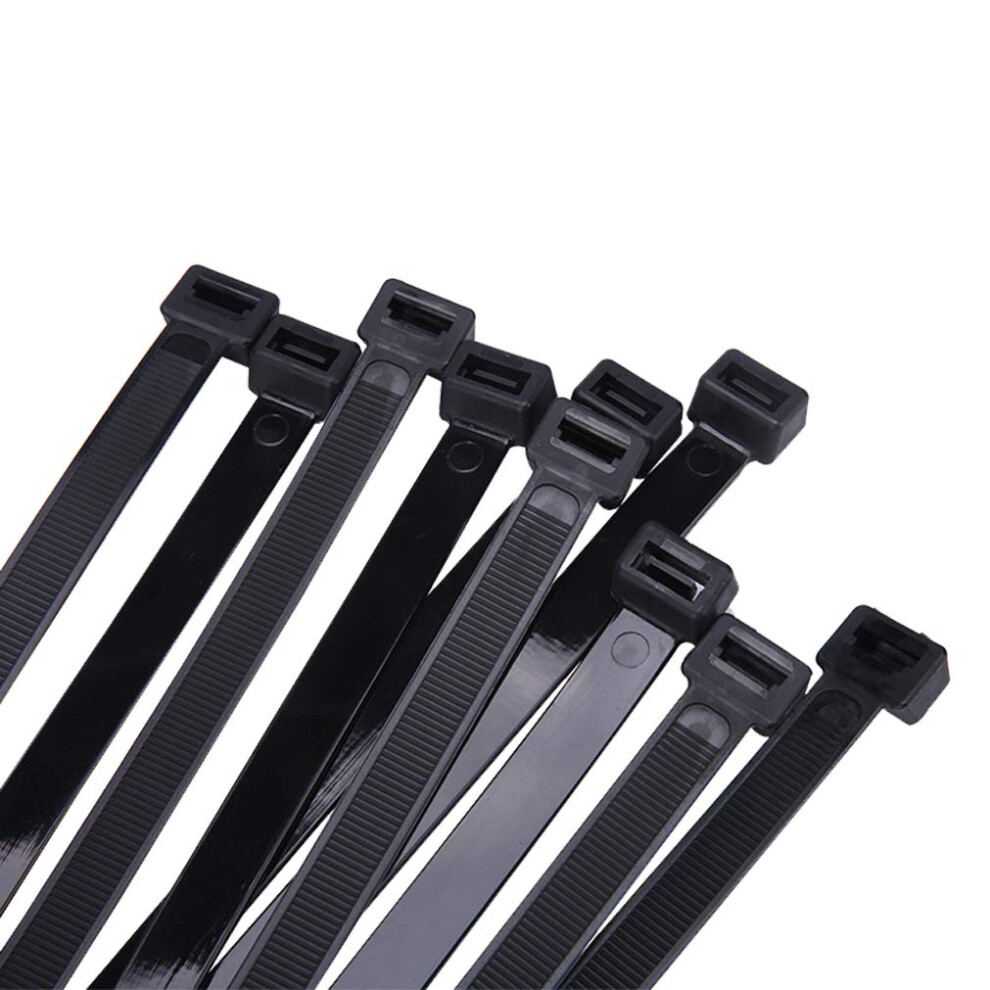 12 Inch Heavy Duty Zip Ties Black 100 Pack Nylon Self Locking Cable Ties 120Lbs Strength 9310869827436