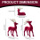 Wine Red Glitter Deer Statue Flocking Holiday Decor 3