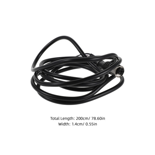 4-Pin Waterdichte Sensor Kabel Zwart Plastic+metaal Industriële 1