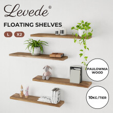 Levede 2Pcs Floating Shelves Wooden 35.5IN