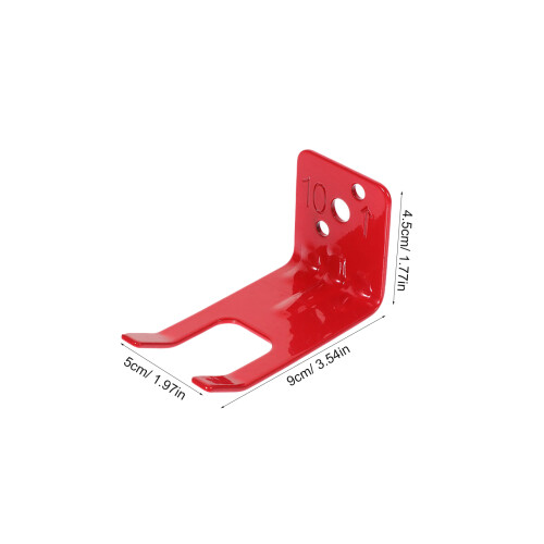 8Set Red Fire Extinguisher Bracket Holder Iron Plastic Home Wall Mount 1
