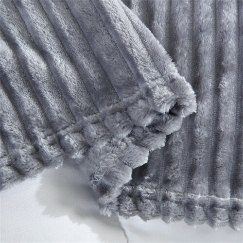 Ribbed Flannel Throw Blanket 28x40 Inch Soft Warm 1
