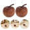 4Pcs Coffee Wood Scent Diffusers Fruit Shape for Home and Office 5